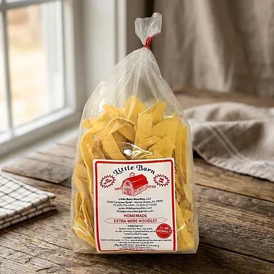Homemade noodles at Country Pie Shoppe — Hearty, old-fashioned egg noodles.